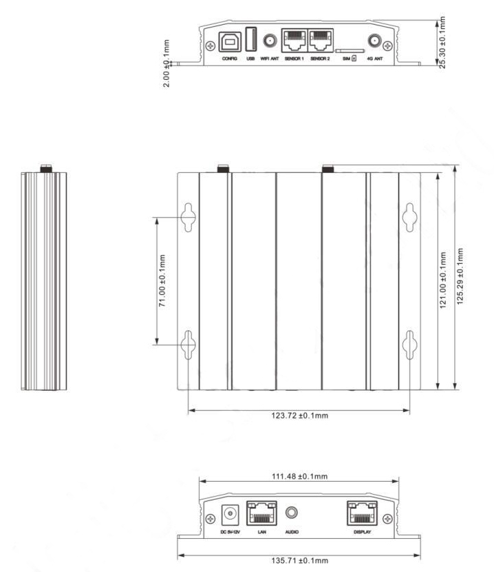 C3 Pro player Unit：mm