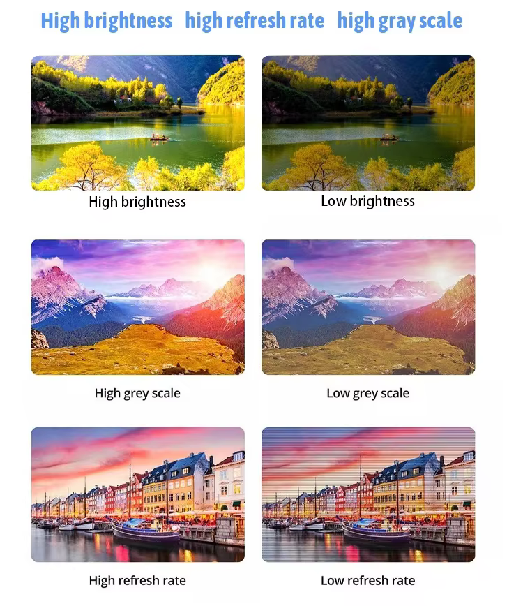 High Brightness High refresh High gray scale