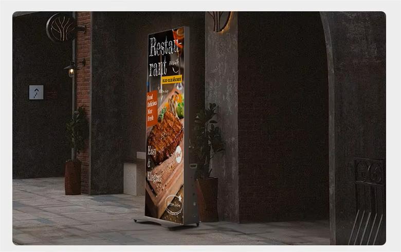 LED Poster display in Restaurant