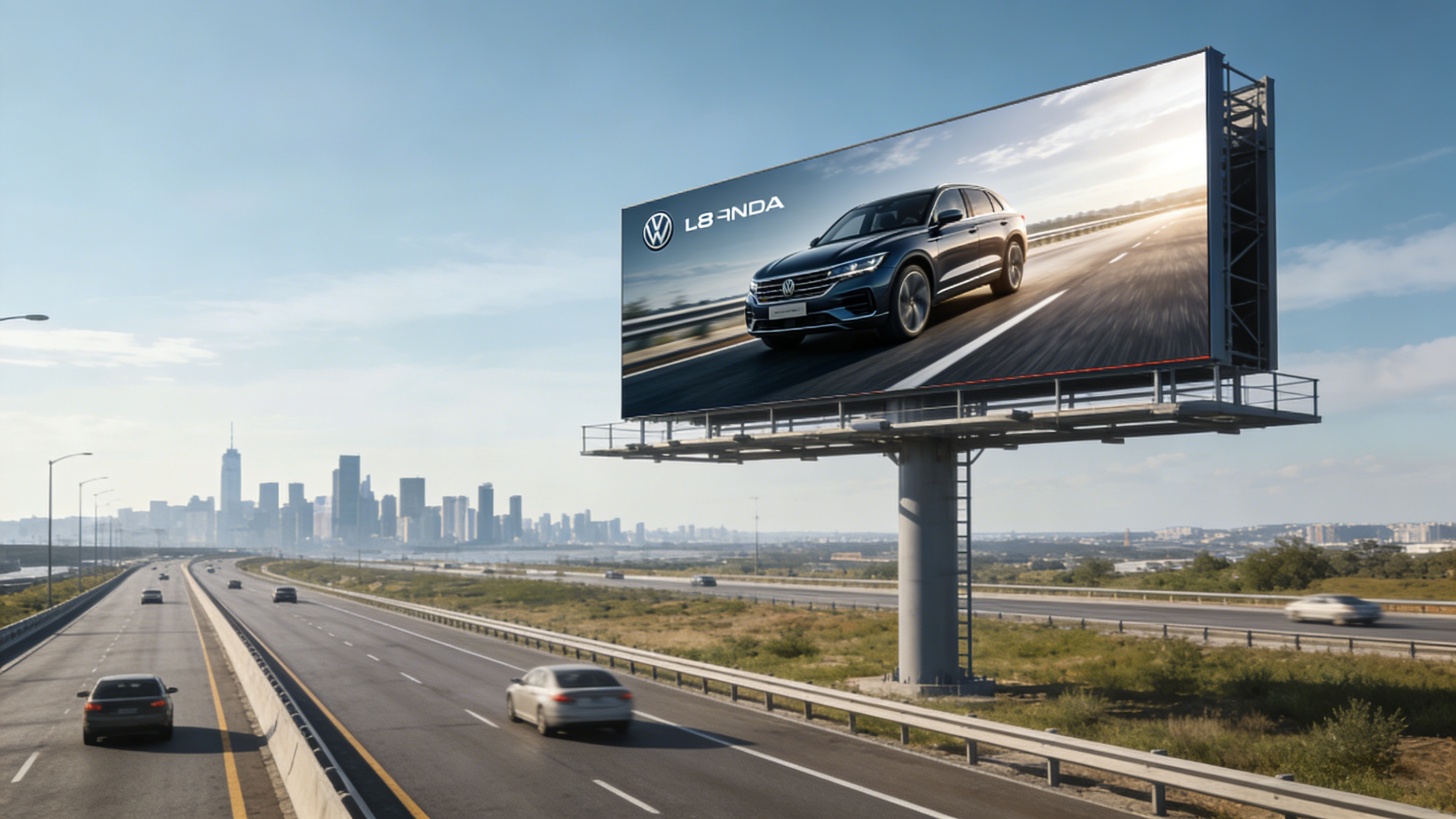 Outdoor highway publicity sign