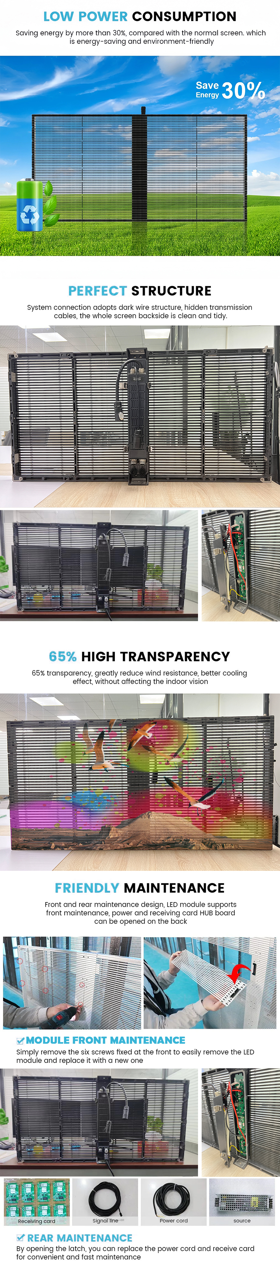 performance of transparent LED screen