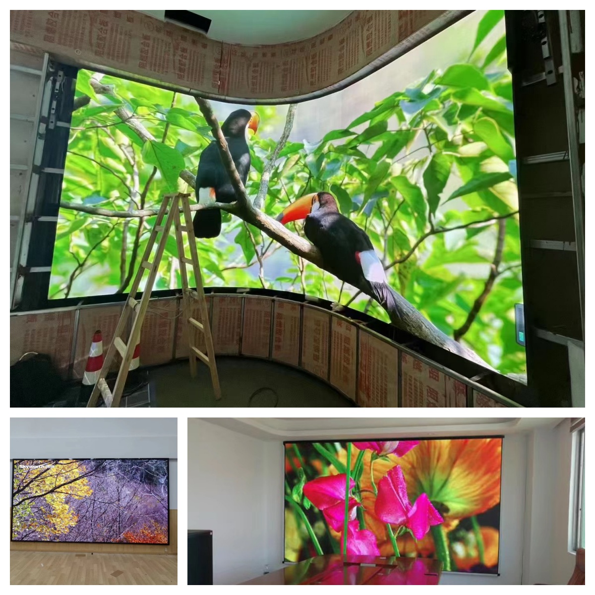 Indoor P4 Full Color High Definition LED Display For Giant Stage Background Video Wall With Flexible Module LED Screen
